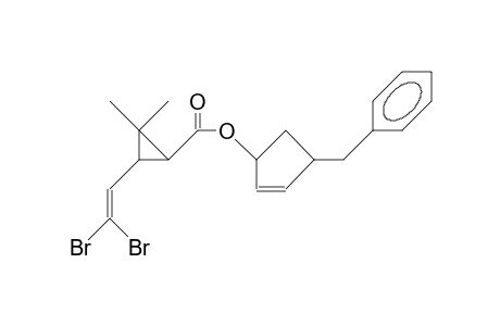 cis-2-(2,2-Dibromo-vinyl)-3,3-dimethyl-cyclopropanoic acid, 3-benzyl-cyclopent-4-en-1-yl ester