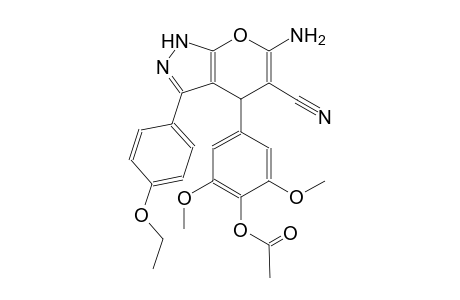 4-[6-amino-5-cyano-3-(4-ethoxyphenyl)-1,4-dihydropyrano[2,3-c]pyrazol-4-yl]-2,6-dimethoxyphenyl acetate