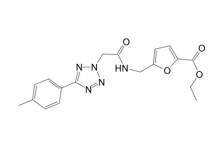 5-[[[2-[5-(4-methylphenyl)-2-tetrazolyl]-1-oxoethyl]amino]methyl]-2-furancarboxylic acid ethyl ester