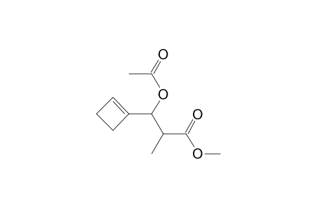 3-Acetoxy-3-cyclobut-1-enyl-2-methyl-propionic acid, methyl ester