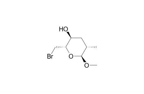 2H-Pyran-3-ol, 2-(bromomethyl)tetrahydro-6-methoxy-5-methyl-, [2S-(2.alpha.,3.beta.,5.alpha.,6.beta.)]-