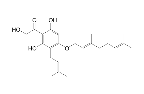 4-(1'-GERANOYLOXY)-2,6,BETA-TRIHYDROXY-3-DIMETHYLALLYLACETOPHENONE