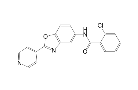 2-chloro-N-[2-(4-pyridinyl)-1,3-benzoxazol-5-yl]benzamide