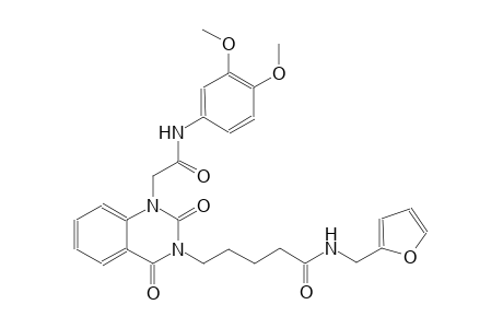5-(1-[2-(3,4-dimethoxyanilino)-2-oxoethyl]-2,4-dioxo-1,4-dihydro-3(2H)-quinazolinyl)-N-(2-furylmethyl)pentanamide