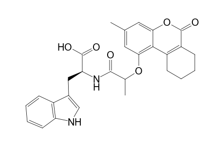 1H-Indole-3-propanoic acid, .alpha.-[[1-oxo-2-[(7,8,9,10-tetrahydro-3-methyl-6-oxo-6H-dibenzo[b,d]pyran-1-yl)oxy]propyl]amino]-