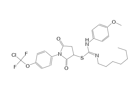 carbamimidothioic acid, N'-[(Z)-heptyl]-N-(4-methoxyphenyl)-, 1-[4-(chlorodifluoromethoxy)phenyl]-2,5-dioxo-3-pyrrolidinyl ester