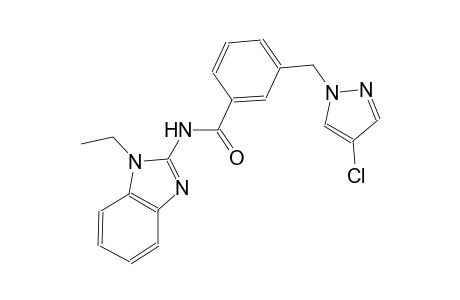 3-[(4-chloro-1H-pyrazol-1-yl)methyl]-N-(1-ethyl-1H-benzimidazol-2-yl)benzamide