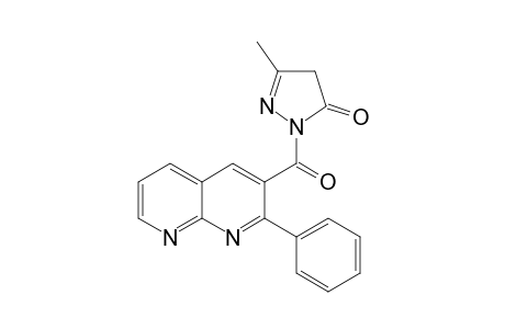 3-Methyl-1-[(2-phenyl-1,8-naphthyridin-3-yl)carbonyl]pyrazolin-5(4H)-one