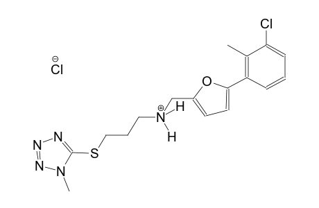 N-{[5-(3-chloro-2-methylphenyl)-2-furyl]methyl}-3-[(1-methyl-1H-tetraazol-5-yl)sulfanyl]-1-propanaminium chloride