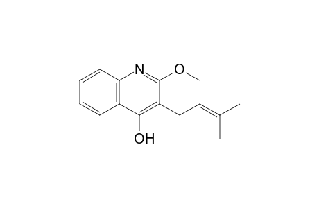 4-Hydroxy-2-methoxy-3-(3'-methylbut-2'-enyl)-quinoline