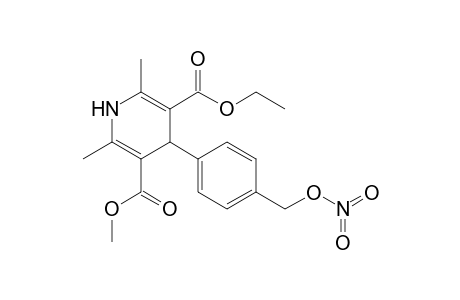 2,6-Dimethyl-4-[4-(nitrooxymethyl)phenyl]-1,4-dihydropyridine-3,5-dicarboxylic acid O5-ethyl ester O3-methyl ester