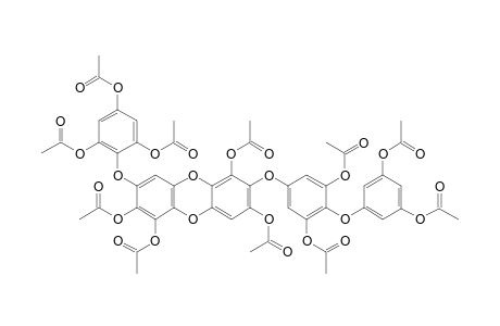 TRIPHLORETHOHYDROXYCARMALOL-UNDECAACETATE;7-[3,5-DIACETOXY-4-(3,5-DIACETOXYPHENOXY)-PHENOXY]-1,2,6,8-TETRAACETOXY-3-(2,4,6-TRIACETOXYPHENOXY)-DIBEN