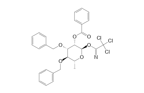 2-O-BENZOYL-3,4-DI-O-BENZYL-ALPHA-L-RHAMNOPYRANOSYL-TRICHLOROACETIMIDATE