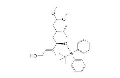 (4R,6R)-6-Isopropenyl-8,8-dimethoxy-3-methyl-4-(tert-butyldiphenylsiloxy)-(2E)-octen-1-ol
