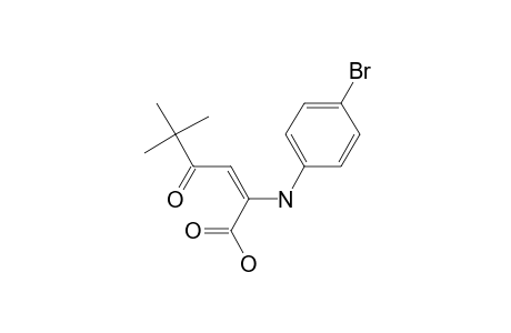 2-[(4-Bromophenyl)amino]-5,5-dimethyl-4-oxohex-2-enoic acid