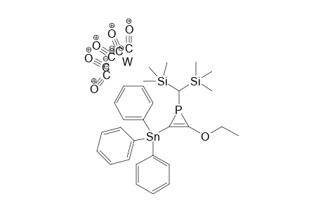 [(2-Ethoxy-3-triphenylstannyl-phosphiren-1-yl)-trimethylsilyl-methyl]-trimethyl-silane tungsten pentacarbonyl