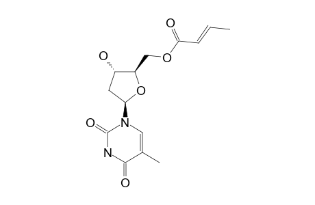 (E)-but-2-enoic acid [(2R,3S,5R)-5-(2,4-diketo-5-methyl-pyrimidin-1-yl)-3-hydroxy-tetrahydrofuran-2-yl]methyl ester