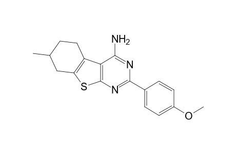 5,6,7,8-Tetrahydro-2-(4-methoxyphenyl)-7-methyl[1]benzothieno[2,3-d]pyrimidin-4-amine