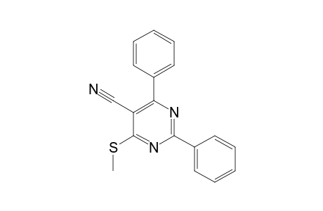 4-(methylthio)-2,6-diphenyl-5-pyrimidinecarbonitrile