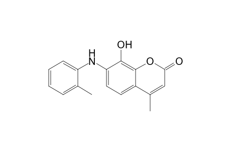 8-Hydroxy-4-methyl-7-(2-methylphenylamino)-2H-[1]benzopyran-2-one