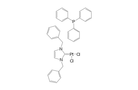 cis-Dichlorido-(1,3-dibenzylimidazol-2-ylidene)-(triphenylphosphane)platinum(II)
