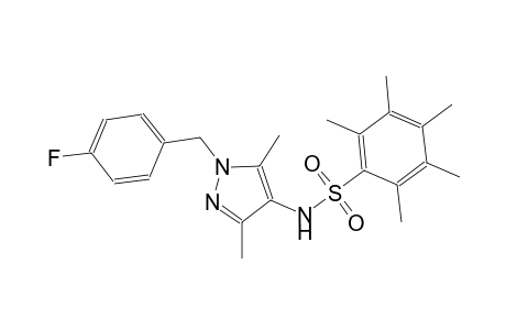 N-[1-(4-fluorobenzyl)-3,5-dimethyl-1H-pyrazol-4-yl]-2,3,4,5,6-pentamethylbenzenesulfonamide