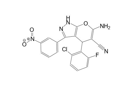 6-Amino-4-(2-chloro-6-fluoro-phenyl)-3-(3-nitrophenyl)-2,4-dihydropyrano[2,3-c]pyrazole-5-carbonitrile