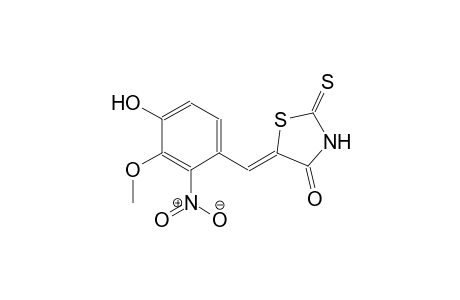 (5Z)-5-(4-hydroxy-3-methoxy-2-nitrobenzylidene)-2-thioxo-1,3-thiazolidin-4-one