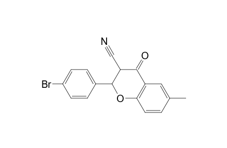 6-Methyl-4-oxo-2-(4-bromophenyl)-3,4-dihydro-2H-chromene-3-carbonitrile