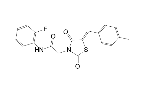 N-(2-fluorophenyl)-2-[(5Z)-5-(4-methylbenzylidene)-2,4-dioxo-1,3-thiazolidin-3-yl]acetamide