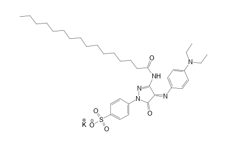 N-{4-[p-(diethylamino)phenylimino]-5-oxo-1-(p-sulfophenyl)-2-pyrazolin-3-yl]hexadecanamide, potassium salt