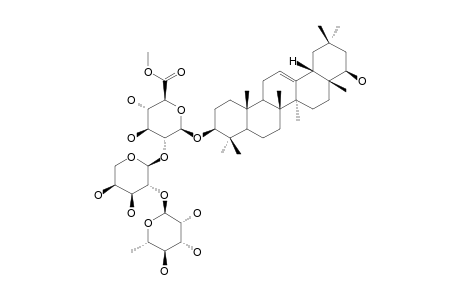 3-O-[.alpha.-L-Rhamnopyranosyl-(1->2).alpha.-L-arabinopyranosyl-(1->2).beta.-D-glucuronopyranosylmethylester]-sophorodiol
