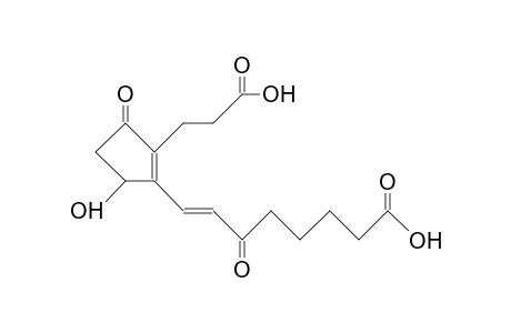 3-(2-[7-Carboxy-3-oxo-1-heptenyl]-3-hydroxy-5-oxo-1-cyclopentenyl)-propionic acid