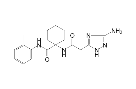 1-[2-(3-azanyl-1H-1,2,4-triazol-5-yl)ethanoylamino]-N-(2-methylphenyl)cyclohexane-1-carboxamide