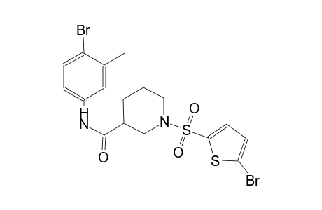 N-(4-bromo-3-methylphenyl)-1-[(5-bromo-2-thienyl)sulfonyl]-3-piperidinecarboxamide