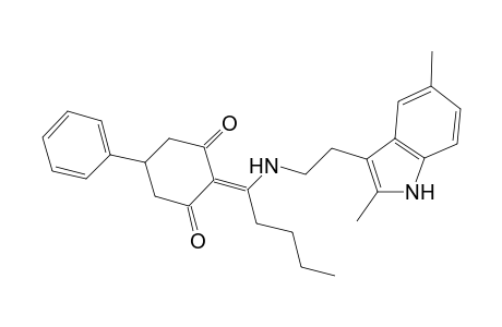 2-(1-{[2-(2,5-dimethyl-1H-indol-3-yl)ethyl]amino}pentylidene)-5-phenyl-1,3-cyclohexanedione
