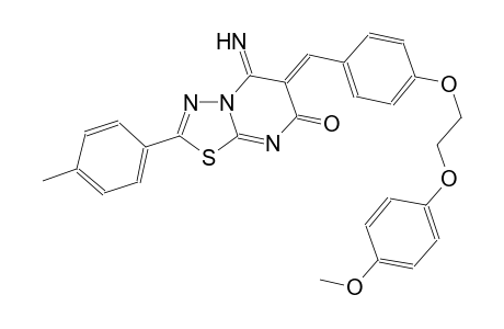 (6Z)-5-imino-6-{4-[2-(4-methoxyphenoxy)ethoxy]benzylidene}-2-(4-methylphenyl)-5,6-dihydro-7H-[1,3,4]thiadiazolo[3,2-a]pyrimidin-7-one