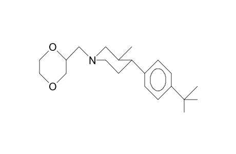 1-(1,4-Dioxan-2-ylmethyl-trans-3-methyl-4-(4-tert-butyl-phenyl)-piperidine