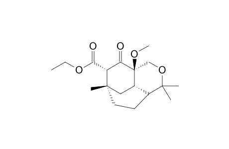 (1S,2S,4R,9S)-4-Methoxy-1,7,7-trimethyl-3-oxo-6-oxa-tricyclo[6.2.2.0*4,9*]dodecane-2-carboxylic acid ethyl ester