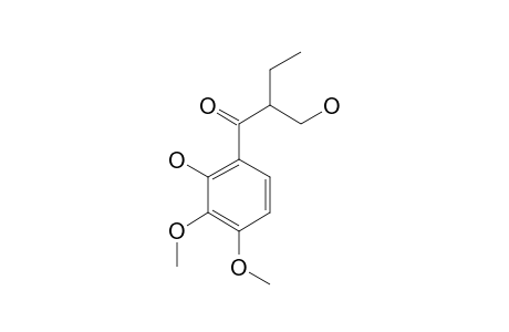 (+/-)-2-HYDROXYMETHYL-1-(2-HYDROXY-3,4-DIMETHOXYPHENYL)-BUTAN-1-ONE