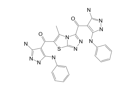 (5-METHYLTHIAZOLO-[2,3-C]-1,2,4-TRIAZOLE-3,6-DIYL)-BIS-[[3-AMINO-5-(PHENYLAMINO)-1H-PYRAZOL-4-YL]-METHANONE]