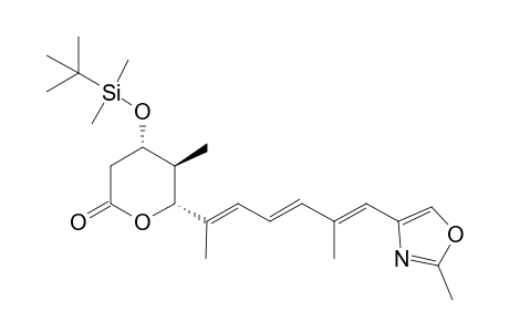 (3S,4S,5R,6E,8E,10E)-3-((tert-Butyldimethylsilyl)oxy)-5-hydroxy-4,6,10-trimethyl-11-(2'-methyloxazol-4'-yl)-6,8,10-undecatrienoic Acid 1,5-Laxtone