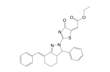 Ethyl (2-[7-benzylidene-3-phenyl-3,3a,4,5,6,7-hexahydro-2H-indazol-2-yl]-4-oxo-1,3-thiazol-5(4H)-ylidene)ethanoate