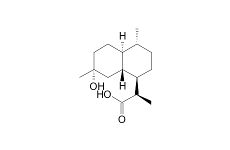 2-(7.alpha.-Hydroxy-4,7-dimethyl-(1.alpha.H),2,3,(4.beta.H),(4a.alpha..H),5,6,7,8,(8a.beta.H)-decahydronaphthalen-1-yl)propionic acid