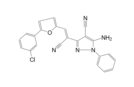 5-amino-3-{(Z)-2-[5-(3-chlorophenyl)-2-furyl]-1-cyanoethenyl}-1-phenyl-1H-pyrazole-4-carbonitrile