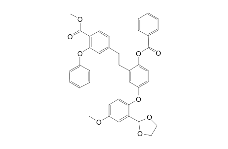 Methyl 4-[(2'-benzoyloxy-5'-[2"-(1"',3"'-dioxolan-2"'-yl)-4"-methoxyphenoxy](phenetyl)phenoxy}-benzoate