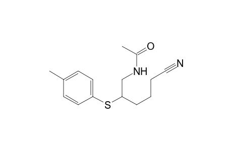 Acetamide, N-[5-cyano-2-[(4-methylphenyl)thio]pentyl]-