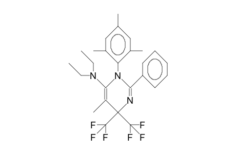 2-Phenyl-6-diethylamino-5-methyl-1-(2,4,6-trimethyl-phenyl)-4,4-bis(trifluoromethyl)-1,4-dihydro-pyrimidine