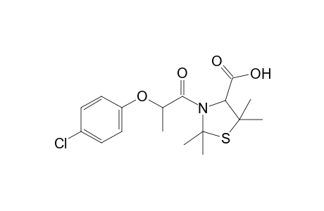 3-[2-(p-chlorophenoxy)propionyl]-2,2,5,5-tetramethyl-4-thiazolidine carboxylic acid