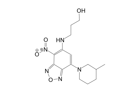 3-{[7-(3-methyl-1-piperidinyl)-4-nitro-2,1,3-benzoxadiazol-5-yl]amino}-1-propanol